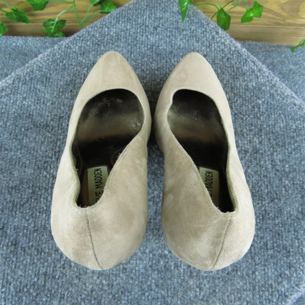 Steve Madden Darrina‎ Women Platform Heel Shoes Brown Leather Size 7 Medium
